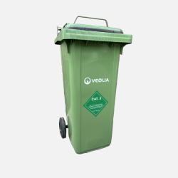 rolcontainer 240 l veolia verparkt voedingsafval