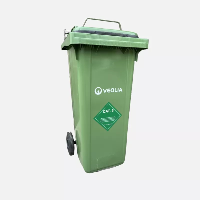 Keukenafval rolcontainer huren van 120 liter | Veolia Belgium