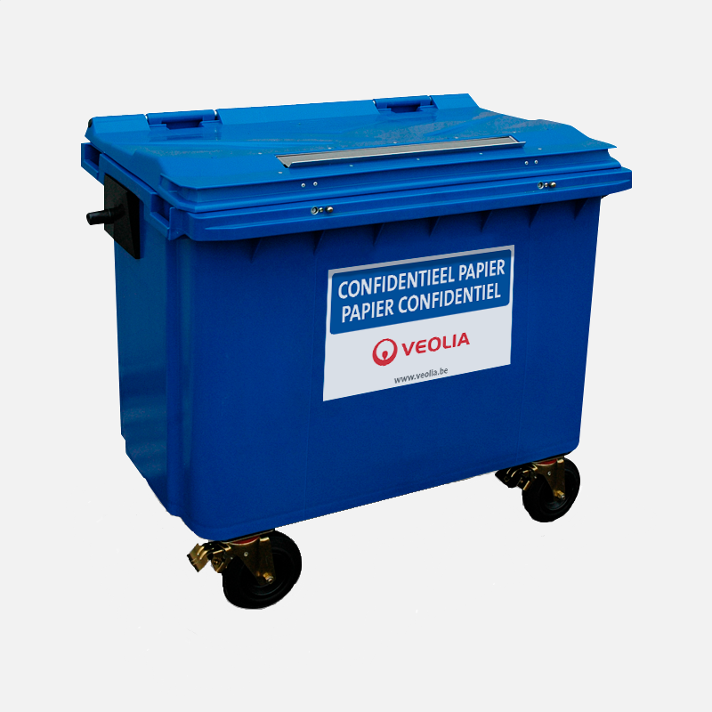 Vertrouwelijke documenten rolcontainer huren van 660 liter | Veolia Belgium
