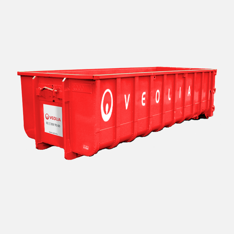Houtafval type B afzetcontainer huren van 20 m³ | Veolia Belgium