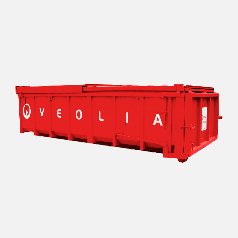 Vertrouwelijke documenten gesloten container huren van 20 m³| Veolia Belgium