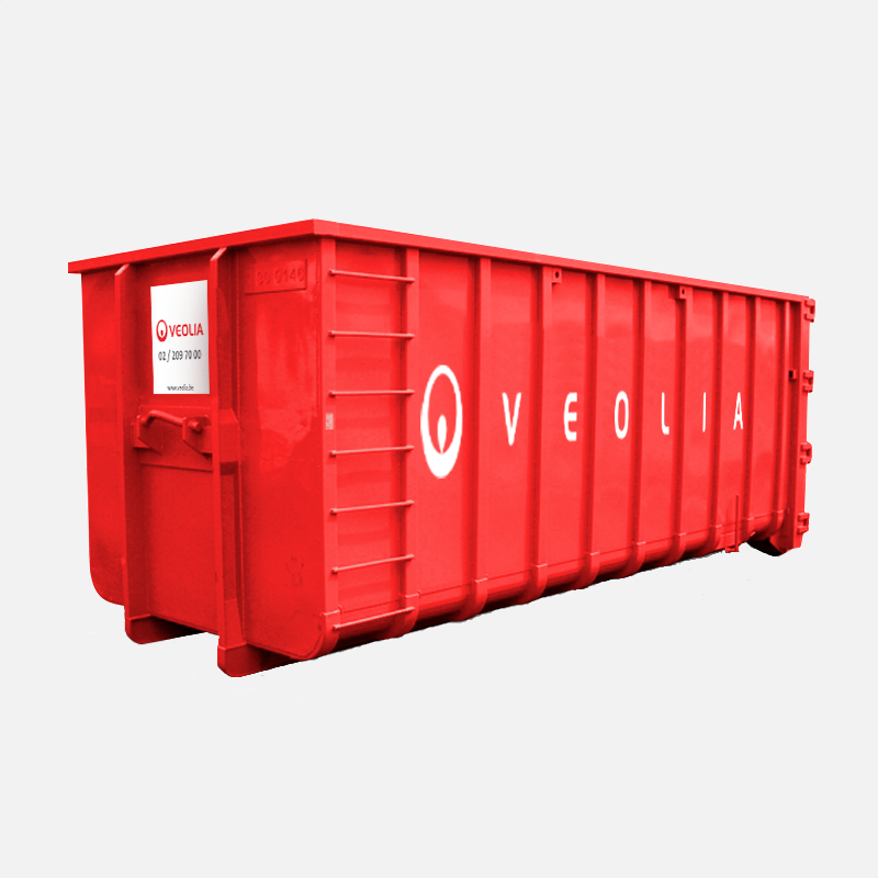 Roofing afval open afzetcontainer huren van 30 m³ | Veolia Belgium